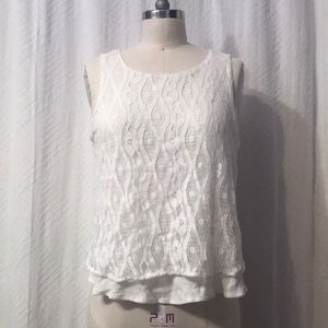 White Lace Tank Top